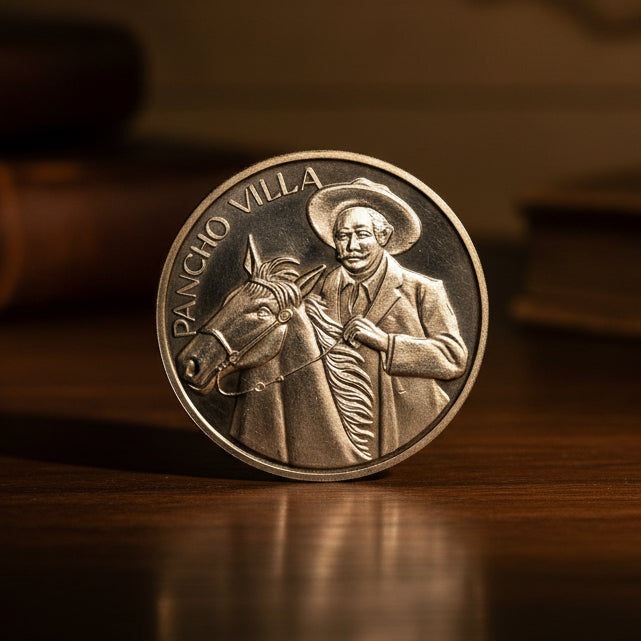 Pancho Villa on Horse 2 oz Onzas .999 Pure Silver Mexico