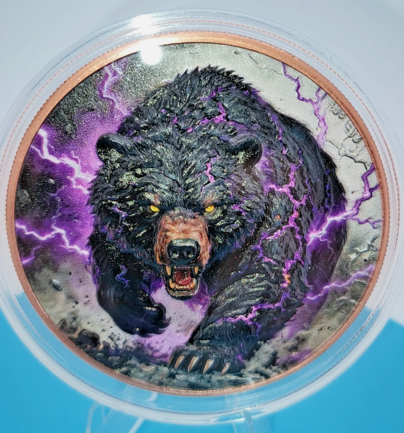 2026 STORM BEAR COLORIZED 5 OZ COPPER IN CAPSULE