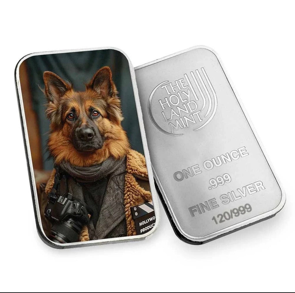 1 oz Colorized The Holy Land Mint Silver Bruno Human Dog Bar