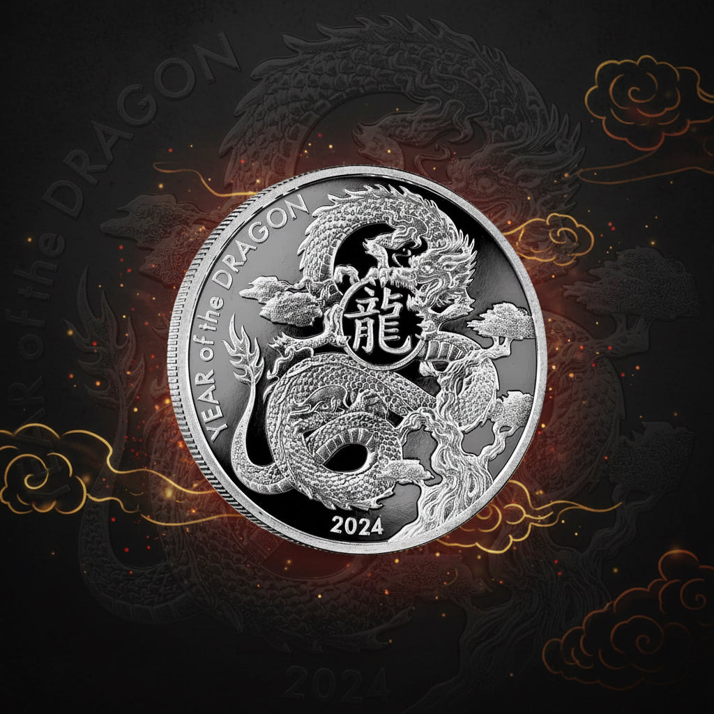 2024 Silver 1 oz Asahi Lunar Dragon Round