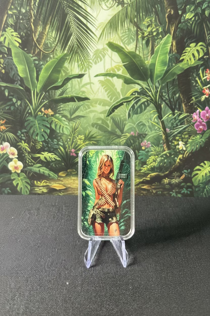 1 Oz Silver Bar .999 Double Side Colorized
