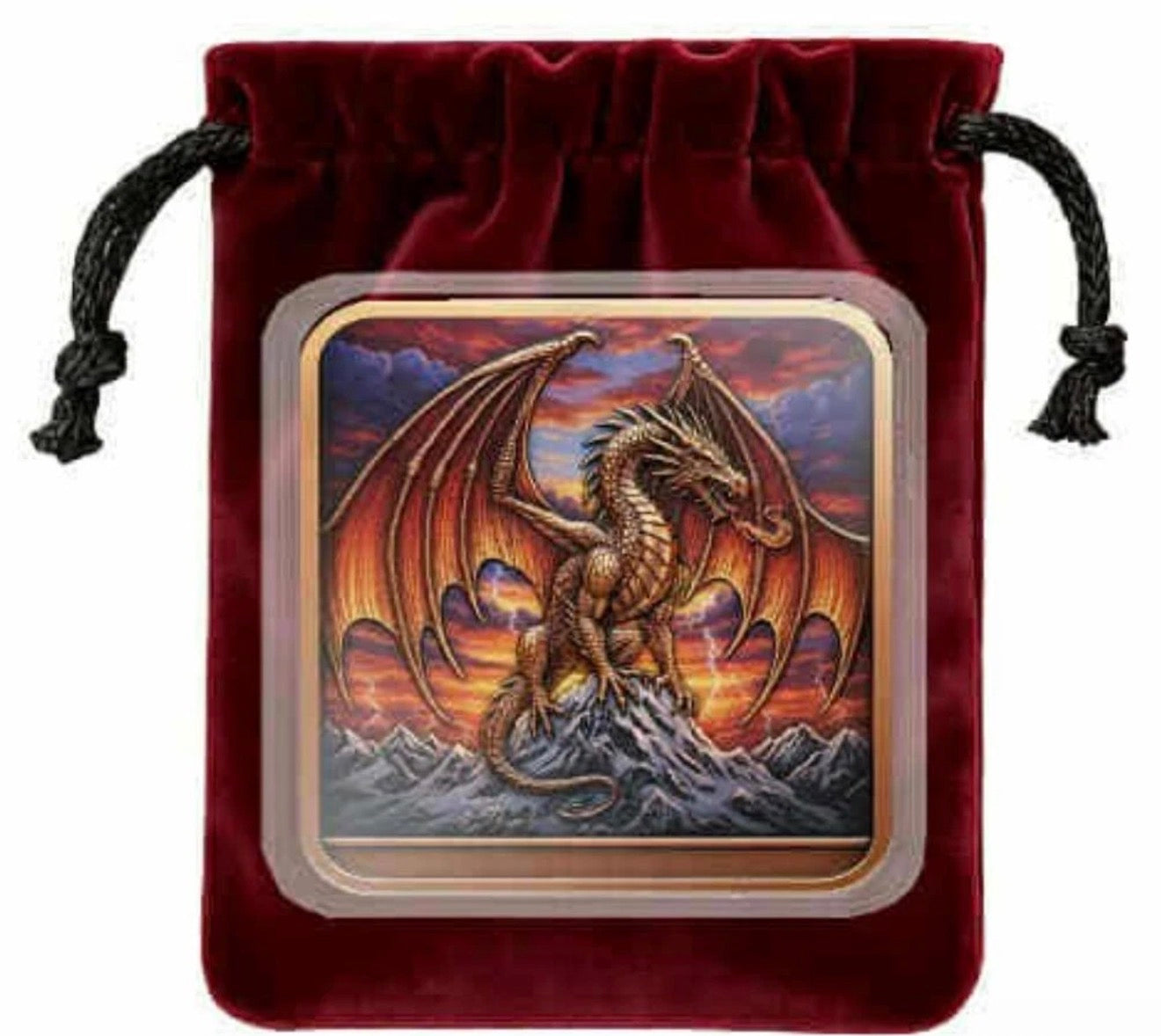 Dragon's Breath Ultra High Relief 5 Oz Copper Square Bar In Capsaule