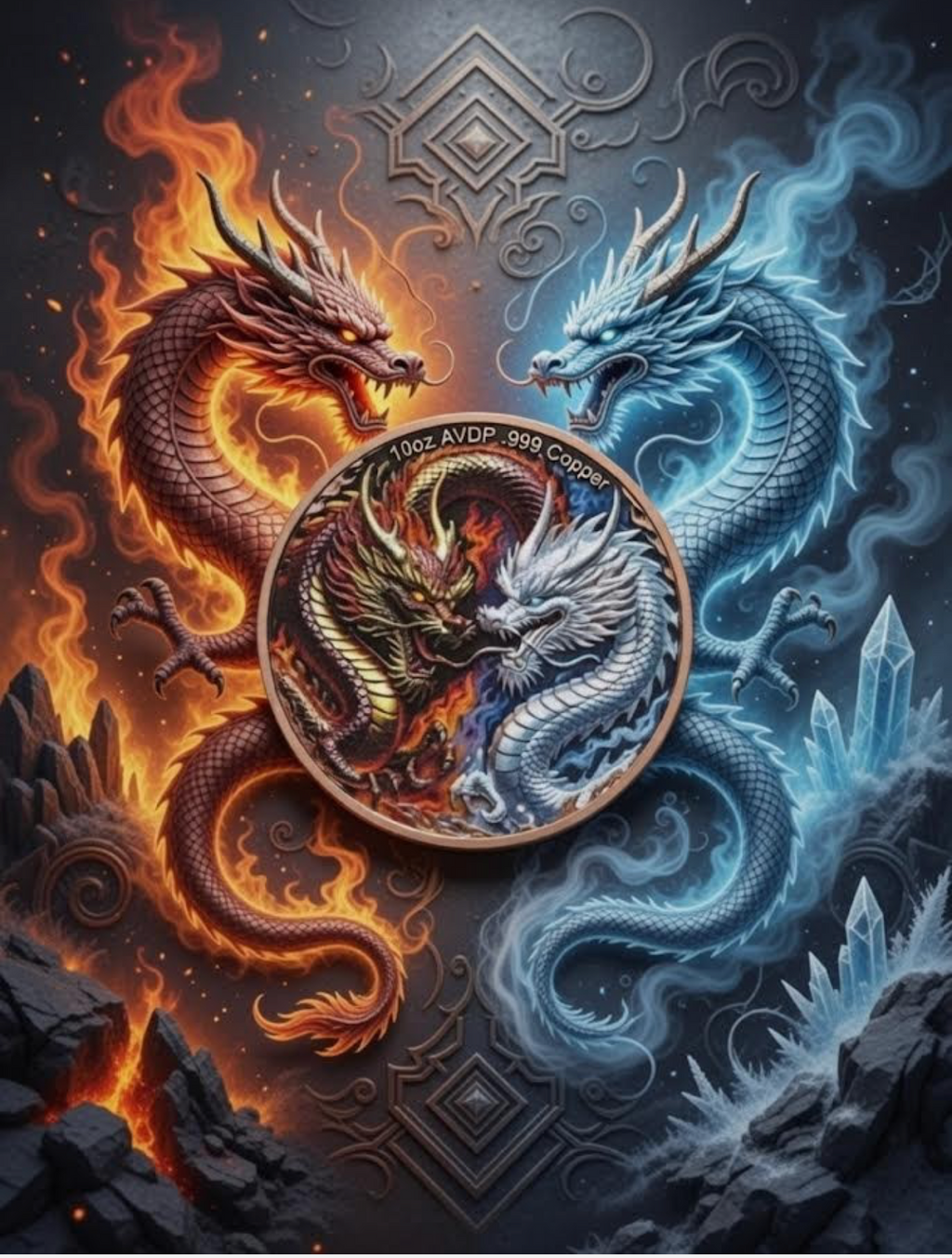 10 oz Copper Dragon Fire & Ice 2026 Copper Round