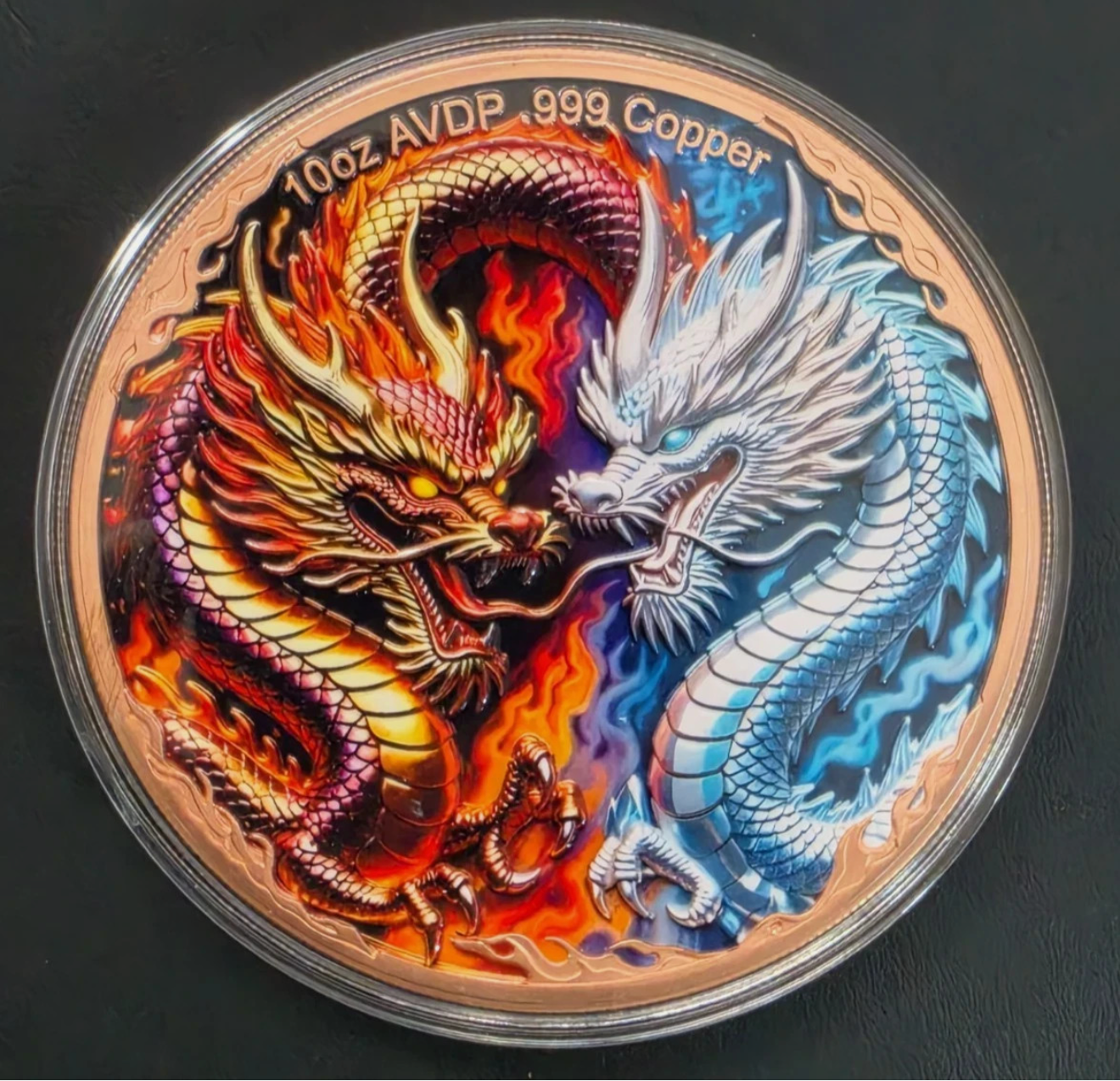 10 oz Copper Dragon Fire & Ice 2026 Copper Round