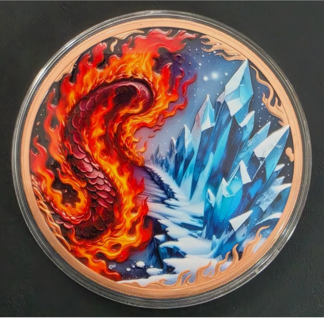 10 oz Copper Dragon Fire & Ice 2026 Copper Round